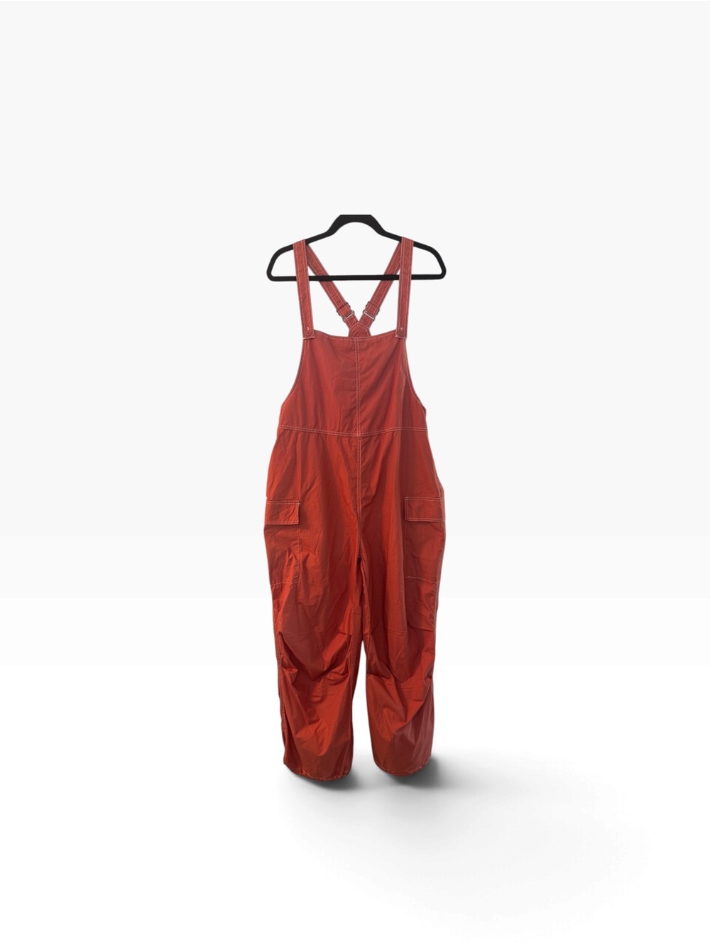Rust Orange / Red Utility Cargo Overalls dungarees